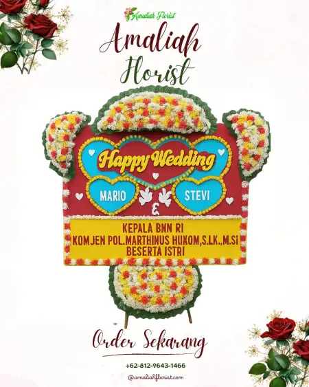 Papan Bunga Pernikahan Woloan Dua